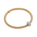 Fope Flex'it Solo 18ct Yellow Gold 0.16ct Diamond Bracelet, 644B/BBR.