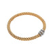 Fope Flex'it Solo 18ct Yellow Gold 0.17ct Diamond Bracelet, 653B/BBR.