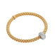 Fope Flex'it Solo 18ct Yellow Gold 0.43ct Diamond Bracelet, 644B/PAVE.