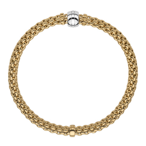 Fope Flex'it Solo 18ct Yellow Gold Bracelet, 634B.