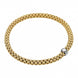 Fope Flex'it Solo 18ct Yellow Gold White Gold Rondelle Bracelet, 620B.