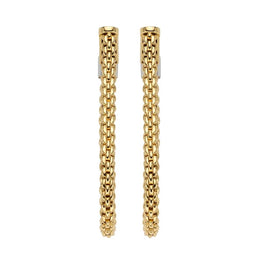 Fope Flexit Essentials 18ct Yellow Gold Medium Mesh Chain Earrings OR04