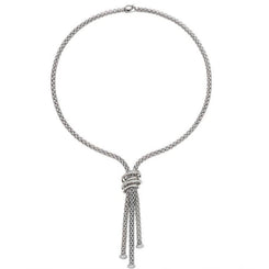 Fope MiaLuce 18ct White Gold 0.97ct Diamond Lariat Necklace, 651C/BBR.