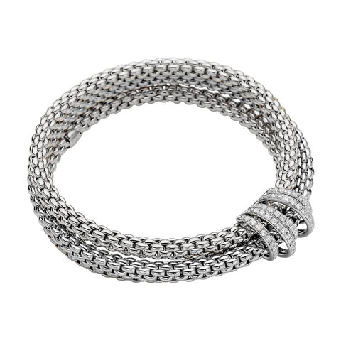 Fope Mialuce 18ct White Gold 1.20ct Diamond Bracelet, 651B/PAVE.