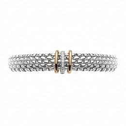 Fope Panorama 18ct White Gold 0.08ct Diamond Mixed Rondelle Bracelet, 587B BBR.