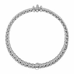 Fope Panorama 18ct White Gold 0.08ct Diamond Rondelle Bracelet, 587B BBR.