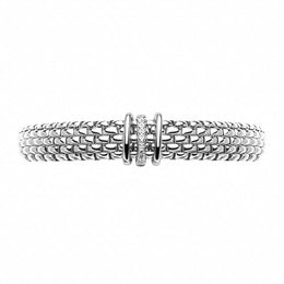 Fope Panorama 18ct White Gold 0.08ct Diamond Rondelle Bracelet, 587B BBR.