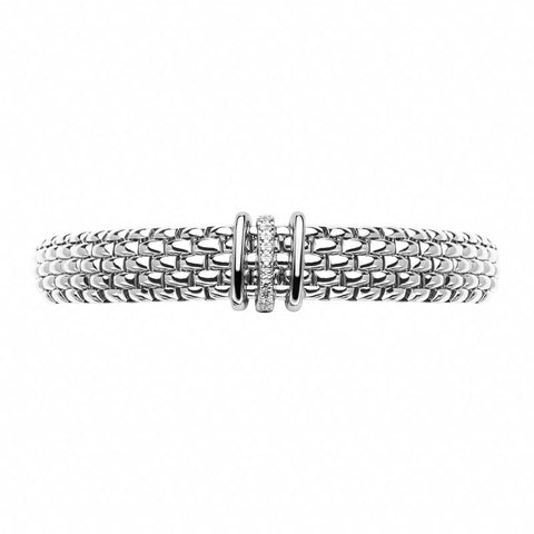 Fope Panorama 18ct White Gold 0.08ct Diamond Rondelle Bracelet, 587B BBR.