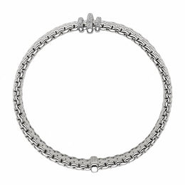 Fope Panorama 18ct White Gold 0.23ct Diamond Rondelle Bracelet, 587B-PAVE.