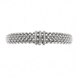 Fope Panorama 18ct White Gold 0.23ct Diamond Rondelle Bracelet, 587B-PAVE.