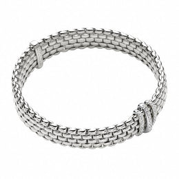 Fope Panorama 18ct White Gold 0.23ct Diamond Rondelle Bracelet, 587B-PAVE.