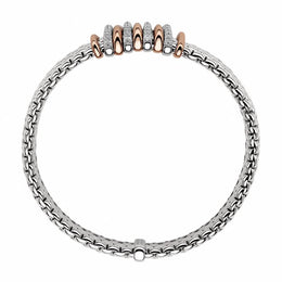 Fope Panorama 18ct White Gold 0.30ct Diamond Mixed Rondelle Bracelet, 588B BBR.