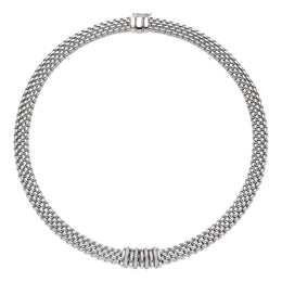 Fope Panorama 18ct White Gold 0.30ct Diamond Rondelle Necklace 588C BRR