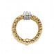 Fope Panorama 18ct Yellow Gold 0.23ct Diamond White Gold Rondelle Ring, AN587 PAVE.