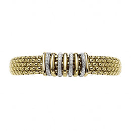 Fope Panorama 18ct Yellow Gold 0.30ct Diamond Mixed Rondelle Bracelet, 588B BBR.