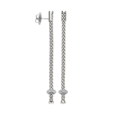 Fope Prima 18ct White Gold 0.36ct Diamond Drop Earrings OR745/BBR