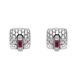 Fope Vendome 18ct White Gold Ruby Stud Earrings OR583/BRUB