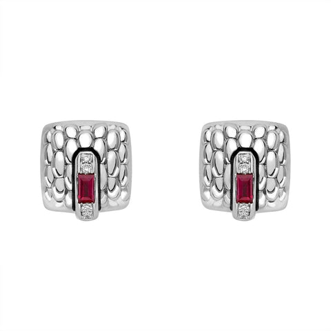 Fope Vendome 18ct White Gold Ruby Stud Earrings OR583/BRUB