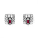 Fope Vendome 18ct White Gold Ruby Stud Earrings OR583/BRUB