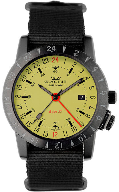 Glycine Watch Airman Base 22 Luminous 3887.95SL.TB99 Watch Jura