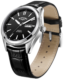 Rotary Watch Henley White Serrated Bezel Mens