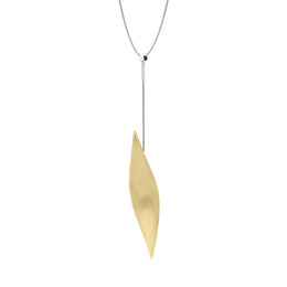 Gold Plated Sterling Silver Leaf Pod Necklace D