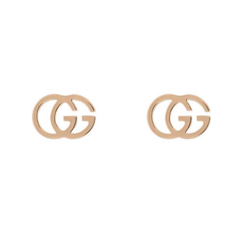 Gucci GG Running 18ct Rose Gold Stud Earrings YBD702801001