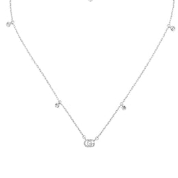 Gucci GG Running 18ct White Gold Diamond Necklace YBB479231001