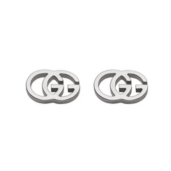 Gucci GG Running 18ct White Gold Stud Earrings YBD094074001