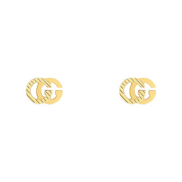 Gucci GG Running 18ct Yellow Gold Stud Earrings YBD652219001