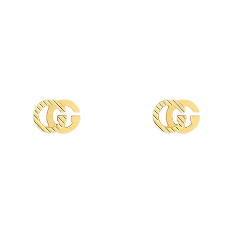 Gucci GG Running 18ct Yellow Gold Stud Earrings YBD652219001