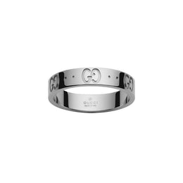 Gucci Icon 18ct White Gold Thin Band Ring YBC073230002