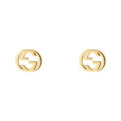 Gucci Interlocking G 18ct Yellow Gold 5mm Stud Earrings YBD662111001