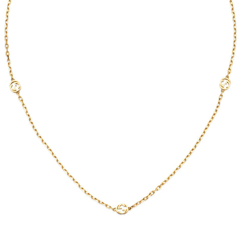 Gucci Interlocking G Motif 18ct Yellow Gold Necklace YBB629901001