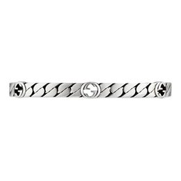 Gucci Interlocking G Sterling Silver Cuff Bracelet YBA661526001