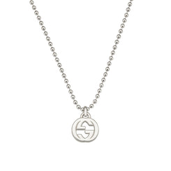 Gucci Interlocking G Sterling Silver Pendant Necklace YBB479217001