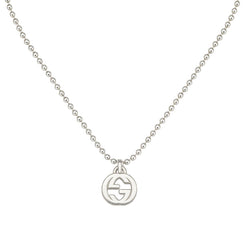 Gucci Interlocking G Sterling Silver Pendant Necklace YBB479219001