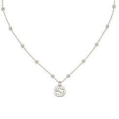 Gucci Interlocking G Sterling Silver Pendant Necklace YBB479221001