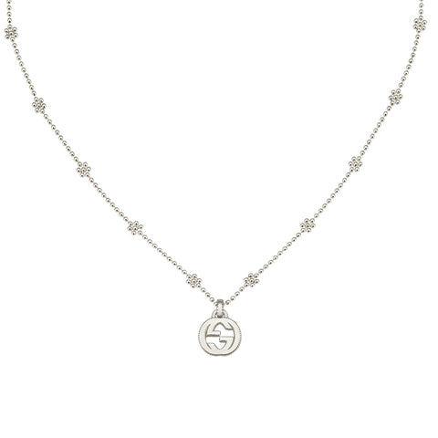 Gucci Interlocking G Sterling Silver Pendant Necklace YBB479221001