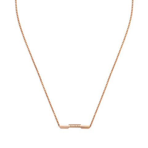 Gucci Link to Love 18ct Rose Gold Necklace YBB662108002