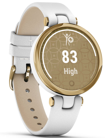 Garmin Watch Lily Light Gold White Case and Italian Leather Band 010 ...