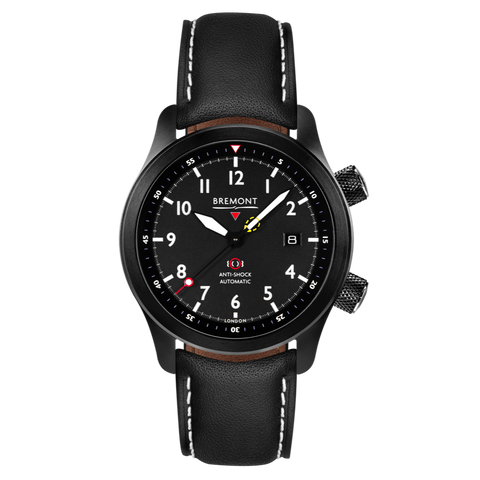 Bremont Watch MBII Custom DLC Black Dial with Titanium Barrel & Open Case Back