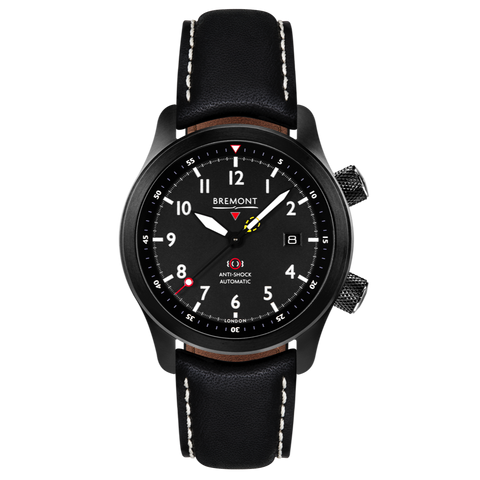 Bremont Watch MBII Custom DLC Black Dial with Titanium Barrel & Open Case Back