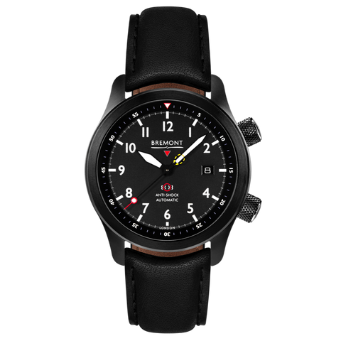 Bremont Watch MBII Custom DLC Black Dial with Jet Barrel & Open Case Back