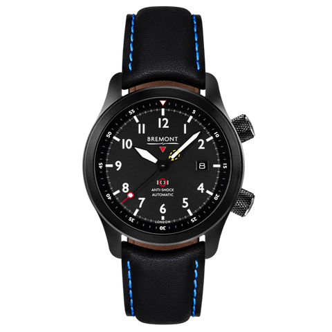 Bremont Watch MBII Custom DLC Black Dial with Jet Barrel & Open Case Back