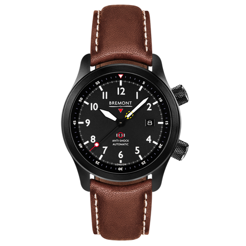 Bremont Watch MBII Custom DLC Black Dial with Jet Barrel & Open Case Back