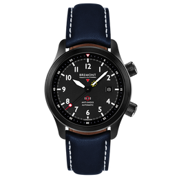 Bremont Watch MBII Custom DLC Black Dial with Jet Barrel & Closed Case Back