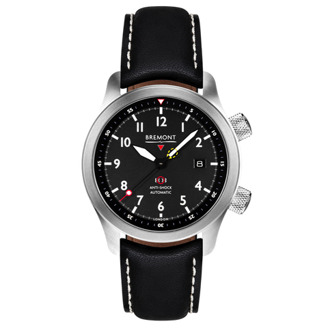 Bremont Watch MBII Custom Stainless Steel Black Dial with Titanium Barrel & Open Case Back