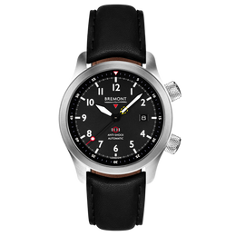 Bremont Watch MBII Custom Stainless Steel Black Dial with Jet Barrel & Open Case Back