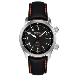 Bremont Watch MBII Custom Stainless Steel Black Dial with Titanium Barrel & Closed Case Back